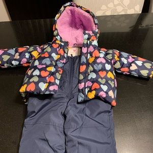 Kids snowsuit with mittens
